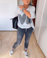 Women Heart Sweater