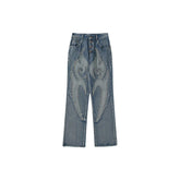 Flame Embroidery Denim Jeans