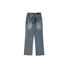 Flame Embroidery Denim Jeans