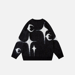 Star Moon Graphic Knitted Sweater
