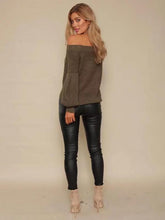 Advanced Off-the-shoulder Puff Sleeves Sweater Tops