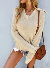 WINTER SHIRT COLLAR SWEATER TOP
