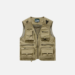 Multi-Pocket Breathable Cargo Vest