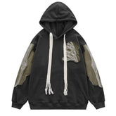 Y2K Skeleton Bones 3D Patchwork Hoodie