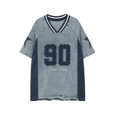 Patchwork Jersey Denim T-shirt