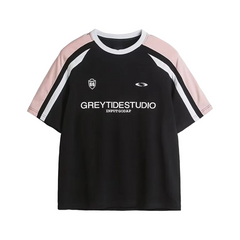 Retro Racing Loose Letter T-Shirt