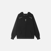 Loose Stellar Cross Hoodie