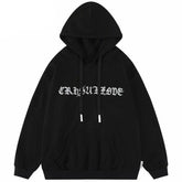 Retro Letters Shadow Y2K Hoodie