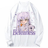 Anime Girl Letter Print Casual T-Shirt