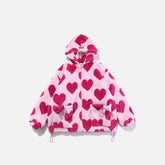 Cute Hearts Fur Jacket
