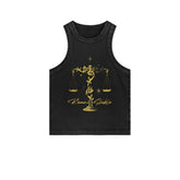 Vintage Slim Lettered Print Women's Top