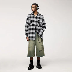 Greyish Black Loose Shacket