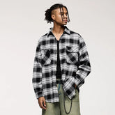 Greyish Black Loose Shacket