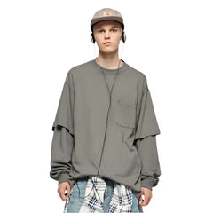 Layered Edge Long Sleeve T-Shirt