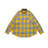 Colorblock Checker Oversized Shirt