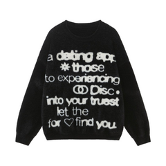 Dating App Soft Waxy Knitted Sweater