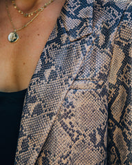 Ciao Pocketed Glossy Python Blazer