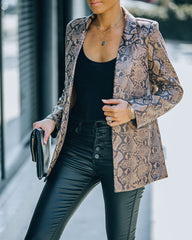 Ciao Pocketed Glossy Python Blazer