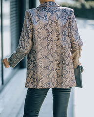 Ciao Pocketed Glossy Python Blazer