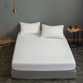 1pc Black Color Fitted Sheet Single/Queen/King Size drap de lit Bed Sheet Sets Solid Double Bed Sheets (no Pillowcase)