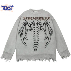 Harajuku Angel Back Long Sleeve Sweater