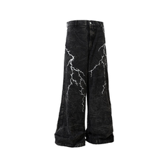 Lightning Strike Embroidered Jeans