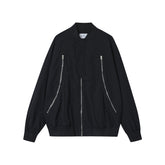 Street Vintage Retro Pleated Zipper Jacket