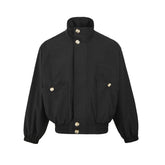 Vintage High Neck Buttoned Jacket
