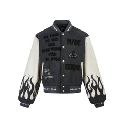 Y2k Inferno Rebel Varsity Jacket