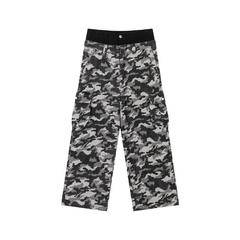Retro Double Waist Camouflage Cargo Pants