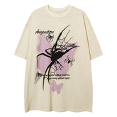 Gothic Spider Butterfly Graphics T-Shirt