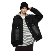 Frayed Bleached Denim Short Jacket