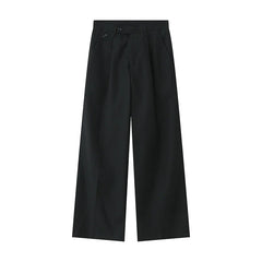 Solid Color Casual Loose Fit Pants
