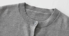 Solid Rabbit Embroidery Knitted Cardigan