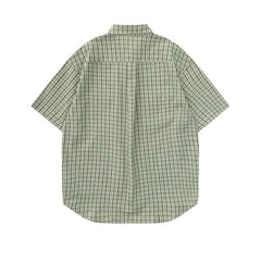 Plaid Reversible Short Sleeve Shirt