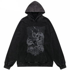 Vintage Horned Skeleton Hoodie