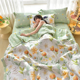 High Quality Summer Quilts Quilting Mechanical Wash Single Double Blanket Bed Quilt Soft Skin Friendly Adults Childs Comforter