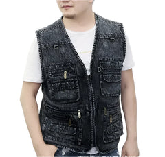 Denim Pocketed Vest