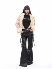 Black Wide Leg Cargo Pant
