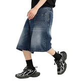 Retro Multi Pockets Denim Shorts