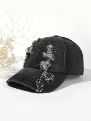Distress Wave Denim Baseball Cap