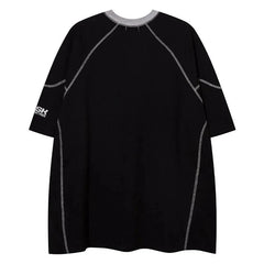 Retro Letter Printed Sports Loose T-Shirt