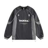 Retro Patchwork Oversized Sweatshirt