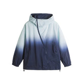 Loose Gradient Color Windbreaker Jacket