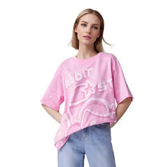 Retro Printed Oversized Women's T-Shirt