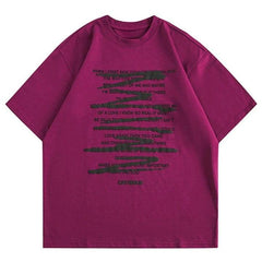 Casual Letter Printed Oversized T-Shirt