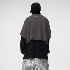 Y2k Deconstruction Splicing Fake Two-piece Pullover