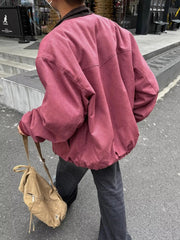 Vintage Loose Baseball Denim Jersey Jacket