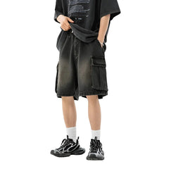 Casual Large Pocket Cargo Denim Short