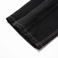 Street Stitch Spliced Baggy Jeans